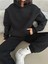 3 Iplik Şardonlu Kışlık Kalın Kapüşonlu Sweatshirt ve Eşofman Alt 1