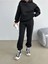 3 Iplik Şardonlu Kışlık Kalın Kapüşonlu Sweatshirt ve Eşofman Alt 4