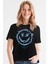 Dikenli Yüz Siyah Kadın Tshirt 1