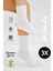 Bambu Kadın Lastiksiz Beyaz Soket Dikişsiz Premium Çorap 3'lü Paket / Sıkmayan Çorap / Iz Bırakmaz 1