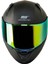 M-801 Mat Siyah-Gold Güneş Vizörlü Kask (Gold Camlı) 2