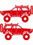 4x4 Gölge Sticker - Off Road Gölge Sticker - Jeep Gölge Sticker - Oto Sticker - Araba Sticker - Araç Sticker 1