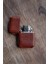 Hakiki Deri Kılıflı Zippo Benzinli Çakmak ,tamamen El Işi Üretim Kiremit Renkli 1