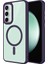 Galaxy S23 Fe Kılıf Wireless Şarj Özellikli Krom Magsafe Silikon Kapak 1