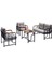 Serdem 2+1+1+Sehpa Bahçe Balkon Mobilya Takımı Gri 1