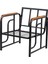 Serdem 2+1+1+Sehpa Bahçe Balkon Mobilya Takımı Gri 5