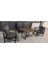 (L x )Serdem 2+1+1+Sehpa Bahçe Balkon Mobilya Takımı Gri 1