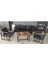 Serdem 3+1+1+Sehpa Bahçe Balkon Mobilya Takımı Antrasit 1
