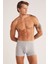 Iç Giyim ( 3 Adet) Kom Grey Jakar Desenli Erkek Boxer 1