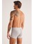 Iç Giyim ( 3 Adet) Kom Grey Jakar Desenli Erkek Boxer 3