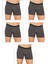 5'li Paket Erkek Modal Pamuklu Esnek Yumuşak Boxer Şort 1