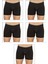 5'li Paket Erkek Modal Pamuklu Esnek Yumuşak Boxer Şort 1