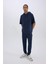 Fit Slim Fit Jogger Eşofman Altı Dar Kesim Skuba Dalgıç Kumaş Standart Paça Beli Bağcıklı Lastikli Paça Z9112AZ25SP 1