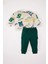 Erkek Bebek 2'li Takım Baskılı Sweatshirt Beli Lastikli Kargo Cepli Eşofman Altı E0286A525SP 5