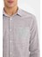 %100 Pamuk Modern Fit Polo Yaka Çizgili Uzun Kollu Gömlek E5046AX25SM 5