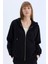 Okula Dönüş Relax Fit Kapüşonlu Kalın Basic Düz Cepli Fermuarlı Sweatshirt D8717AX25SP 1