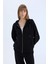 Okula Dönüş Relax Fit Kapüşonlu Kalın Basic Düz Cepli Fermuarlı Sweatshirt D8717AX25SP 4