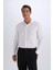 Slim Fit Dar Kesim Polo Yaka Kolay Ütülenen Oxford Basic Düz Uzun Kollu Gömlek R4340AZ25SP 1