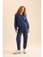 Regular Fit 2'li Takım Sweatshirt Beli Lastikli Jogger Eşofman Altı D8022AXNS 2