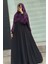 Hijabi Elbise- Siyah / Mürdüm 3