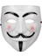 Beyaz Renk Pembe Yanaklı İthal V For Vendetta Maskesi 2