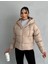 Yakası Bağcıklı Puffer Şişme Mont 1