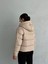 Yakası Bağcıklı Puffer Şişme Mont 5