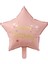 Pembe Happy Birthday Yıldız Folyo Balon 45 cm 1