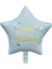 Mavi Happy Birthday Yıldız Folyo Balon 45 cm 1