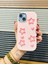 iphone 13 ve 14 Uyumlu Kaliteli Silikon 3D Yıldız Kılıf Açık Pembe 2