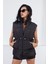 Beli Lastikli Kadın Siyah Şişme Yelek 1