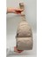 Unisex Krinkıl Su Geçirmez Modern Body Bag Çapraz Omuz Çantası 3300 Bej 1