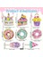 8 Parça 5d Elmas Boyama Sticker Seti - Karikatür Donut - Dondurma Teması 2