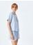 Çizgili Slim Fit Viskon Şort Pijama Altı 1