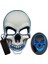 Kafatası LED Maskesi Masquerade Maskeleri Neon Hafif Parlamalı Karanlık Maskara Korku Maskesi Parlayan Maskeli Cadılar Bayramı Partisi Maskesi 1