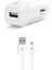 SpeedCharger Araç Şarj Aleti 2.1A Kablolu Beyaz Micro Usb 1