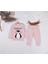 Kız Bebek Nakış Işlemeli Penguen Desenli Ikili Takım 1