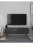RETROLP5CT Tv Sehpası ANTRASİT-ALTIN 1