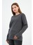 Bisiklet Yaka Likralı Uzun Kollu Kaşkorse Sweatshirt (WK25588) 2