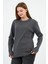 Bisiklet Yaka Likralı Uzun Kollu Kaşkorse Sweatshirt (WK25588) 3
