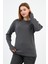 Bisiklet Yaka Likralı Uzun Kollu Kaşkorse Sweatshirt (WK25588) 4