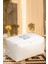 6 Lı Home Sweet Home Baskılı Beyaz Mega Boy Baza Altı Kazak Pike Battaniye Hurcu 74 x 46 x 46 cm 2