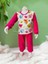 Pijama, Kız Için Pijama, Uzun Kollu, Desenli, Pamuklu Kız Çocuk Pijama Takımı 1