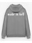 Erkek Oversize Made In Hell Baskılı Premium Kapüşonlu Sweatshirt Gri 1