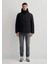 Mavı M0110463-900 Sıyah Erkek Loose Kapusonlu Sısme Mont 1