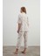 Kadın Plus Size Pamuklu Gömlek Midi Pijama Takımı 4