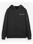 Erkek Oversize Baskılı Premium Kapüşonlu Sweatshirt Siyah 6