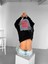 Erkek Oversize Desen Yamalı Sweatshirt Siyah 3