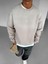 Erkek Rahat Kalıp Baskılı Yuvarlak Yaka Sweatshirt Taş 1