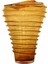 Cam Amber Halkalı Büyük Vazo 30 x 30 x 38,5 cm 1